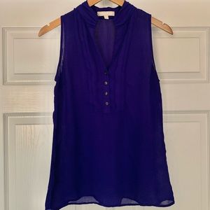 Banana Republic Purple Sleeveless Blouse